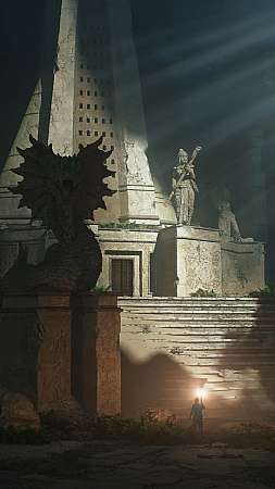 Temples Of The Dark Sun: Courtyard Mobile Vertical fond d'écran