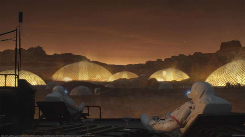 Love, Death & Robots - 'Three Robots', Cats on Mars Set Design fond d'�cran