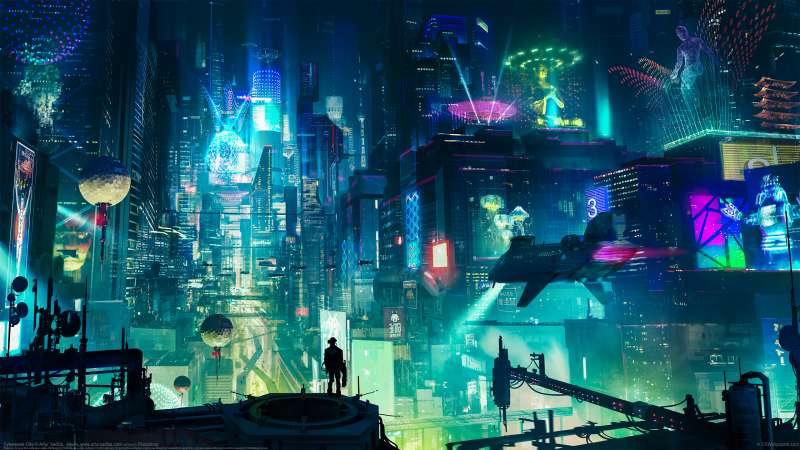 Cyberpunk City fond d'cran