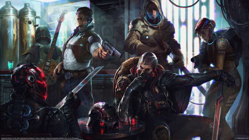 Cyberpunk bikers for Star Wars Reimagined challenge fond d'cran
