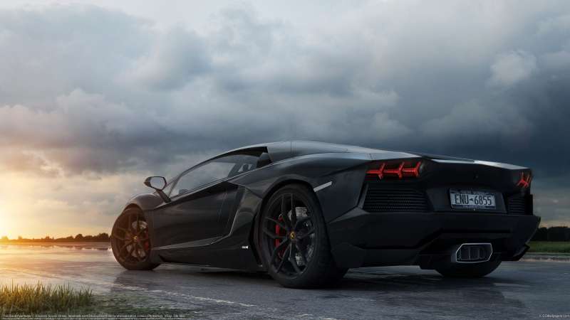 The Black Aventador fond d'cran