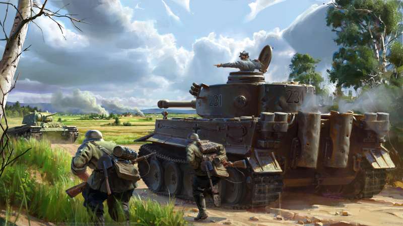 Tank Squad key illustration: A Tiger's close encounter fond d'cran