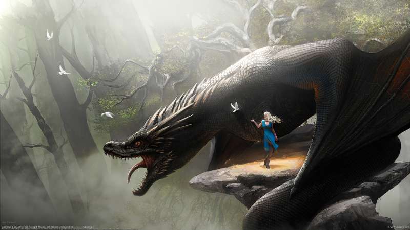 Daenerys & Drogon fond d'cran