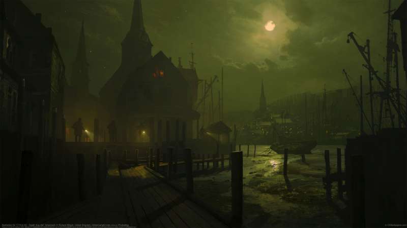 Illustration for 'CTHULHU - Death may die': Innsmouth fond d'cran