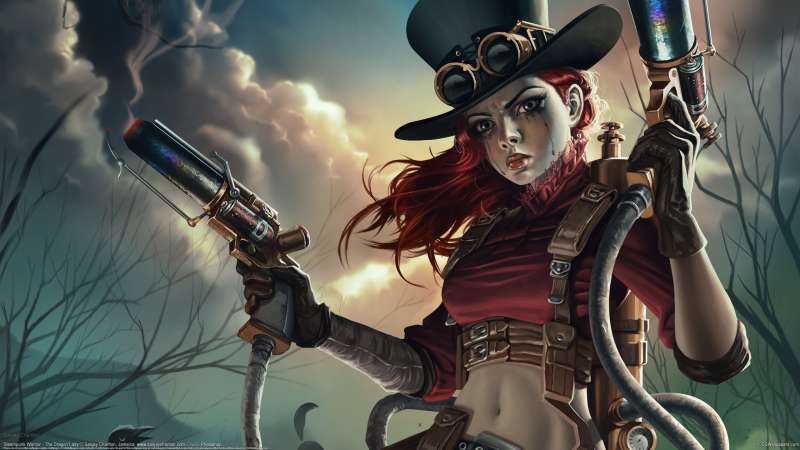 Steampunk Warrior - The Dragon Lady fond d'cran