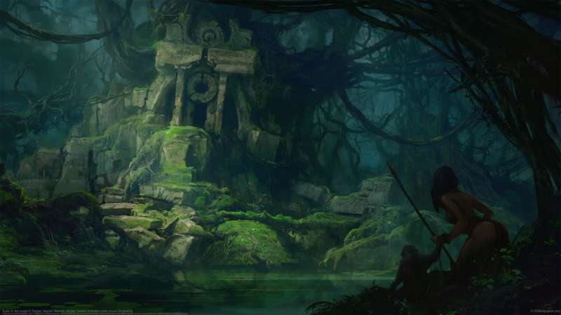 Ruins in the jungle fond d'cran