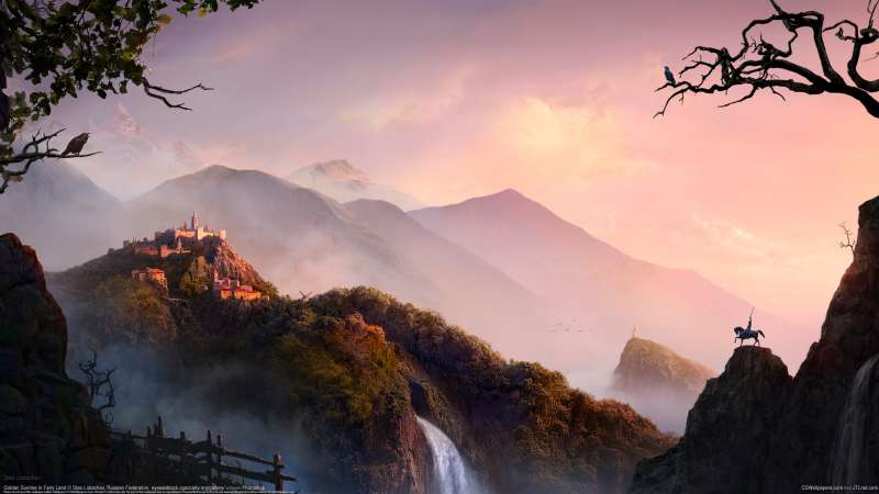 Golden Sunrise in Fairy Land fond d'cran