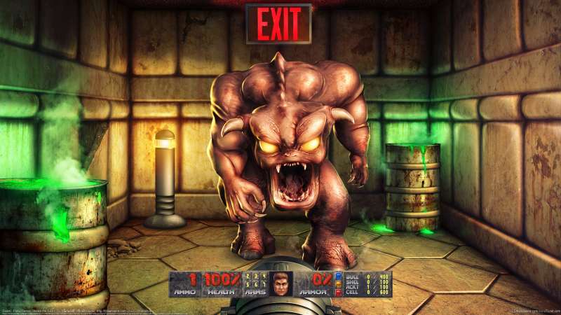 Doom - Pinky Demon Blocks the Exit fond d'cran