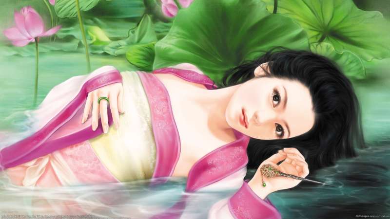 Lotus flower fairy fond d'cran