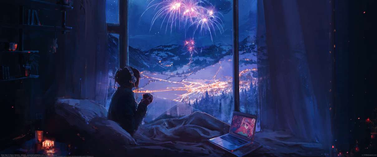 New Year ultralarge fond d'cran