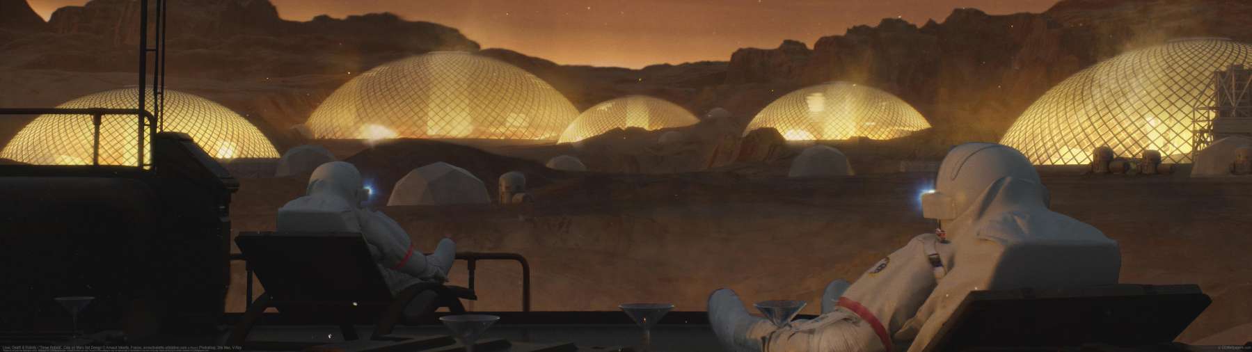 Love, Death & Robots - 'Three Robots', Cats on Mars Set Design ultralarge fond d'�cran