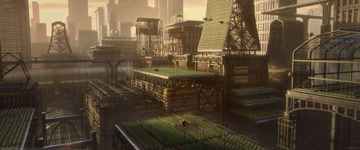 Artificial Detective - Rooftop farms ultralarge fond d'cran