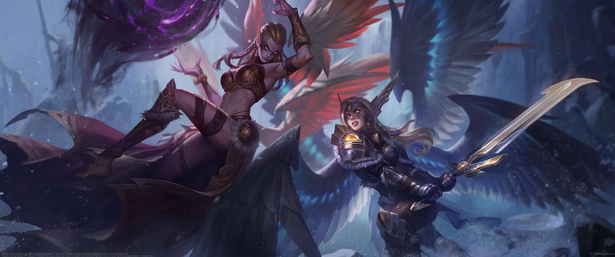 Battle Born Kayle VS Exiled Morgana splash ultralarge fond d'�cran