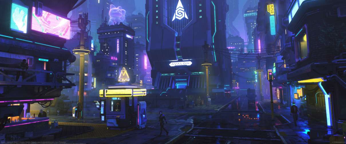 Avalon - Cyberpunk World ultralarge fond d'cran