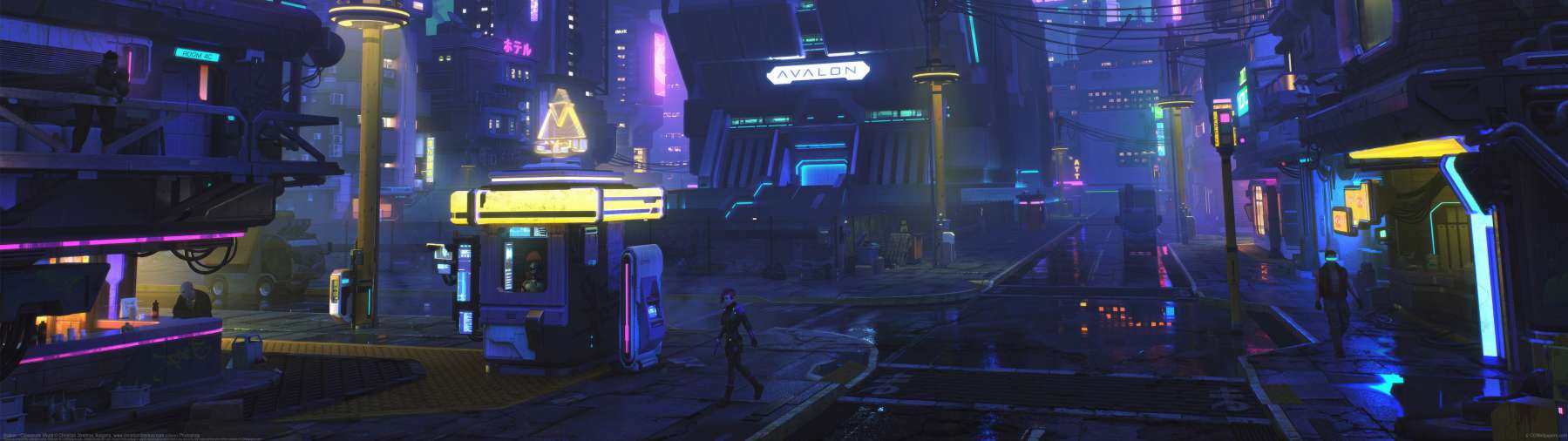 Avalon - Cyberpunk World ultralarge fond d'cran