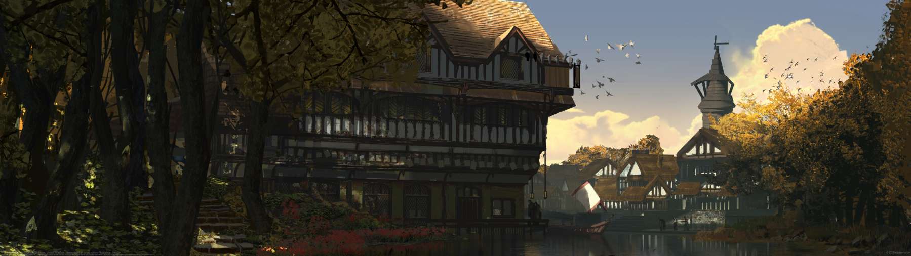 The Stone Wolf Inn ultralarge fond d'cran