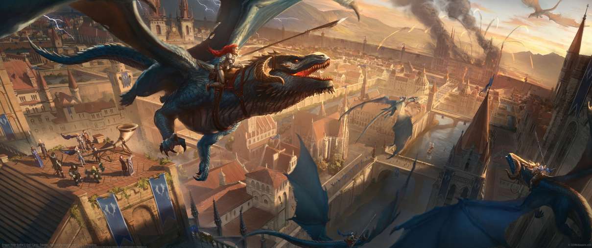 Dragon Rider Battle ultralarge fond d'cran