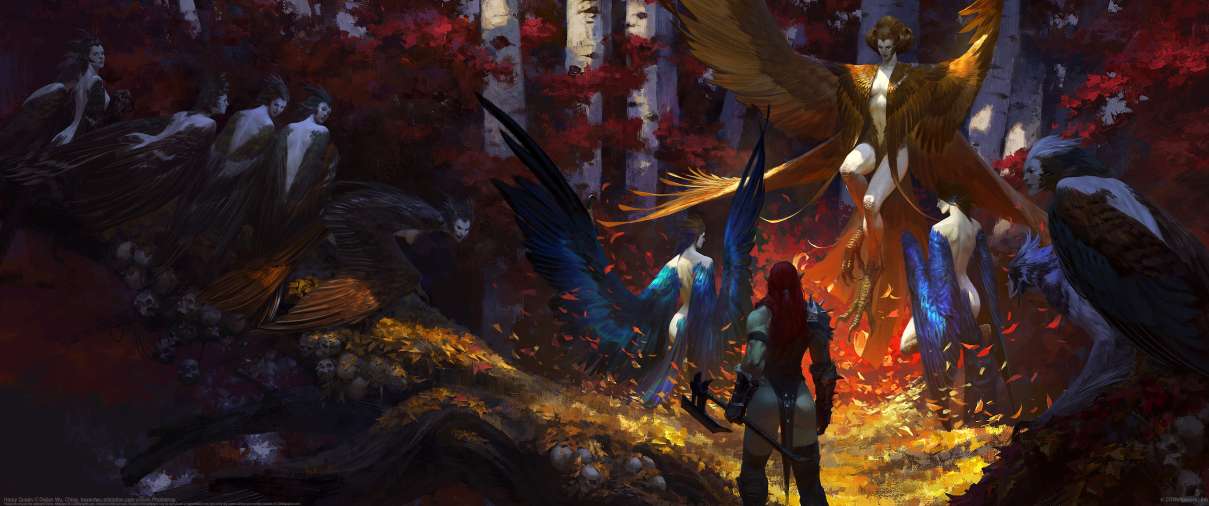 Harpy Queen ultralarge fond d'cran