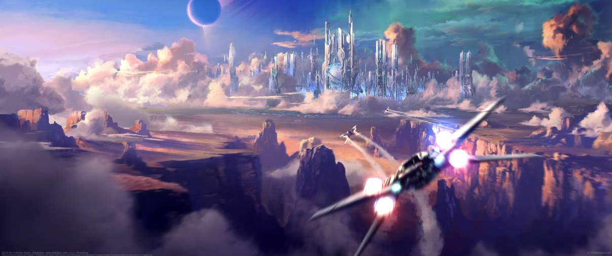 Sci-fi city ultralarge fond d'cran