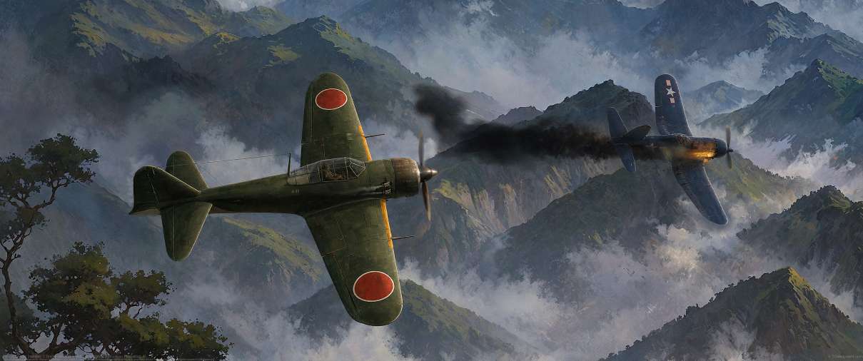 Zero-vs-corsair (remake) ultralarge fond d'�cran