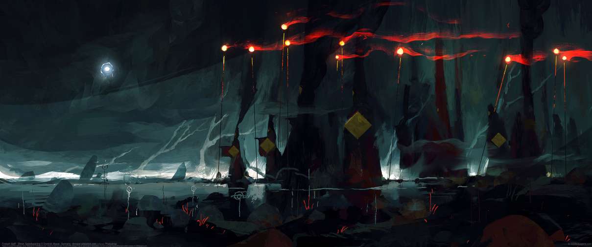 Fireball Staff - 30min Speedpainting ultralarge fond d'cran