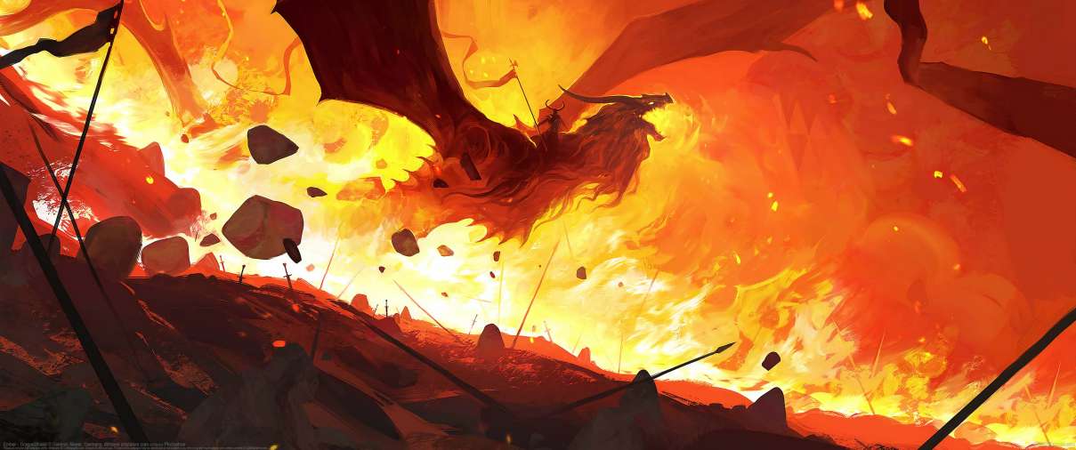 Ember - DragonShield ultralarge fond d'cran
