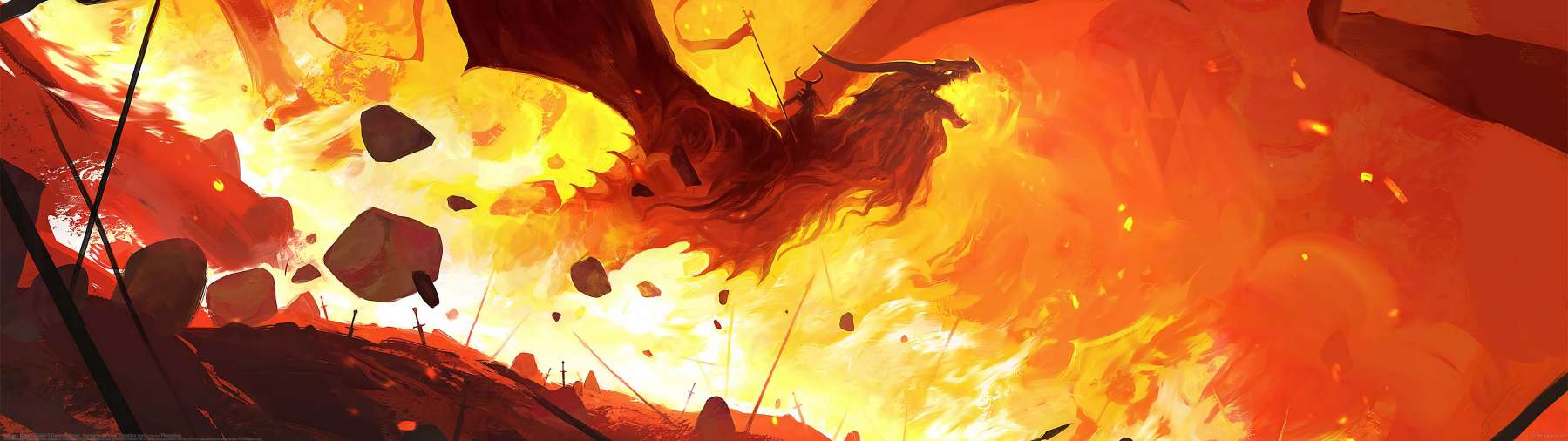 Ember - DragonShield ultralarge fond d'cran