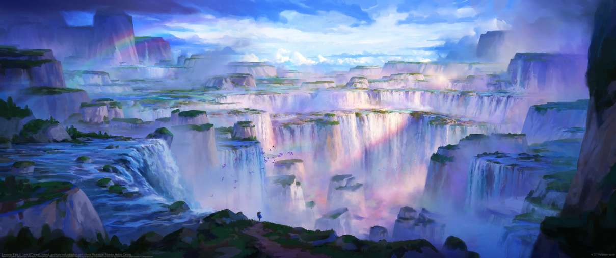Lavender Falls ultralarge fond d'cran
