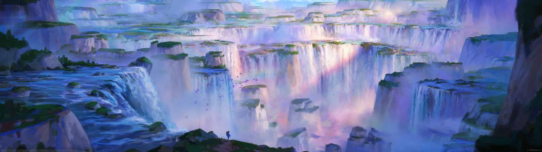 Lavender Falls ultralarge fond d'cran