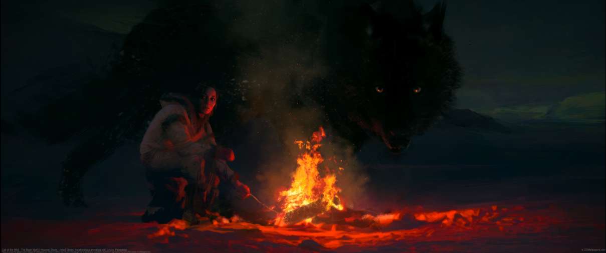 Call of the Wild - The Black Wolf ultralarge fond d'cran