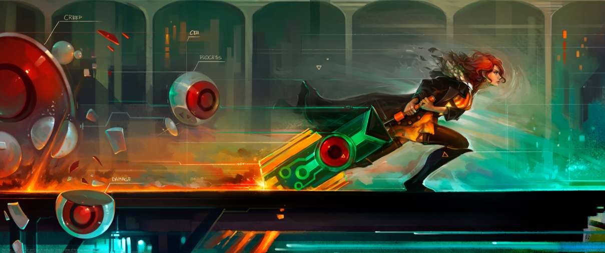 Red Run - Transistor fan art ultralarge fond d'cran