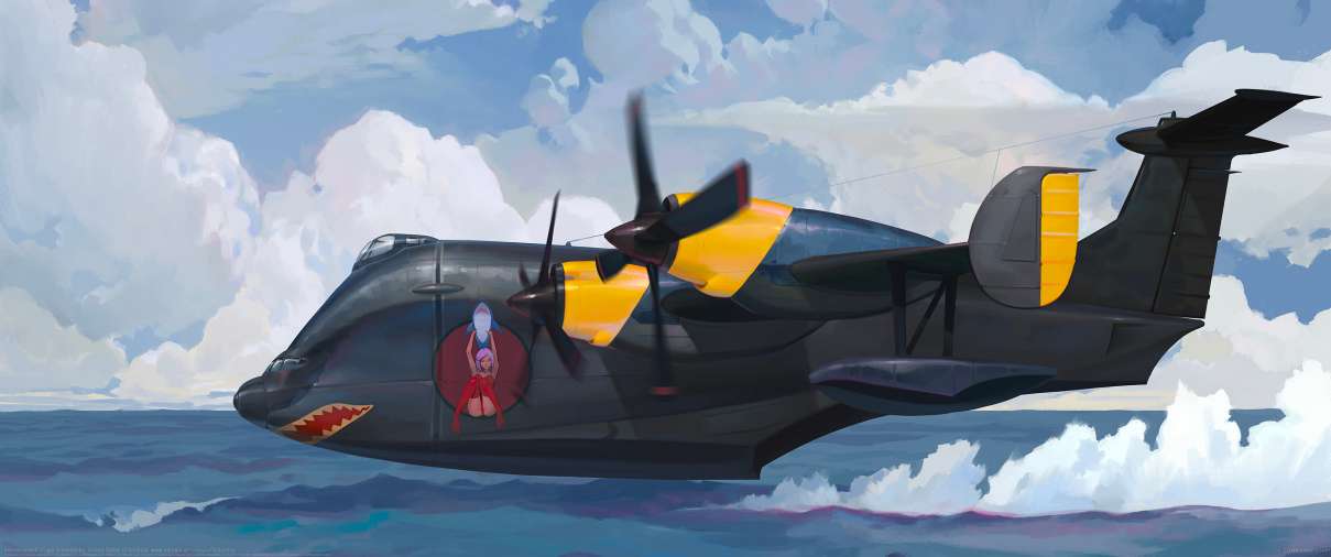Marine sketch ultralarge fond d'cran