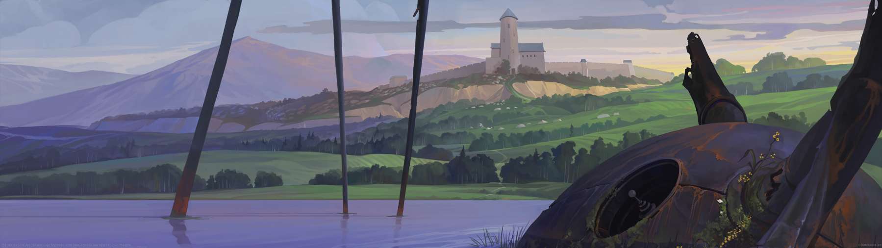 The Lake. And UFOs. And The Castle. ultralarge fond d'cran