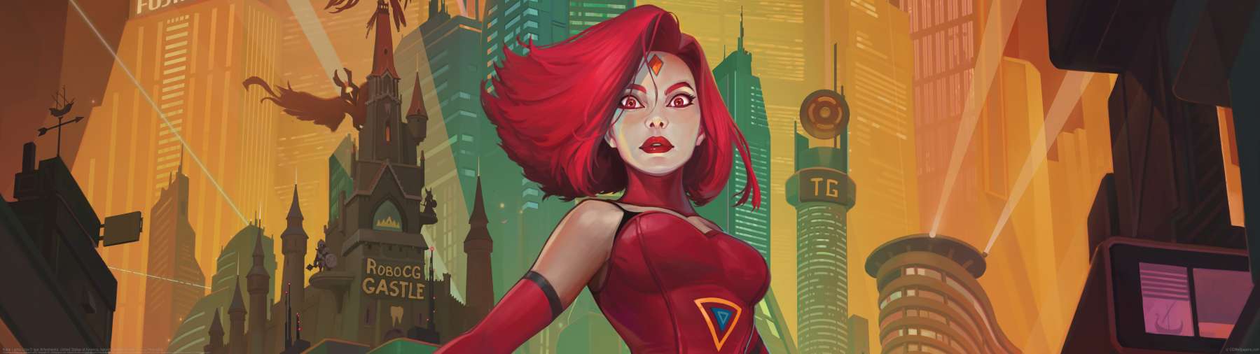 Neon Lights Lina ultralarge fond d'cran