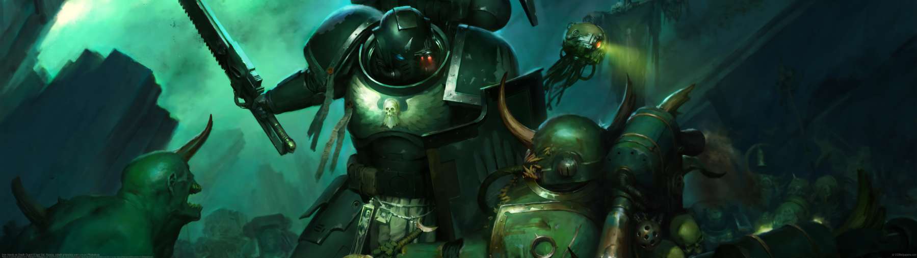 Iron Hands vs Death Guard ultralarge fond d'cran