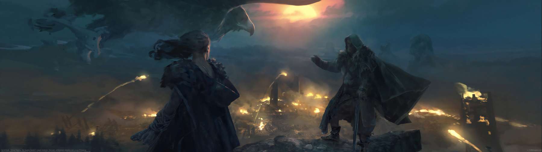 Fall of Gods - Animal Shadow; The Queens Gambit ultralarge fond d'cran