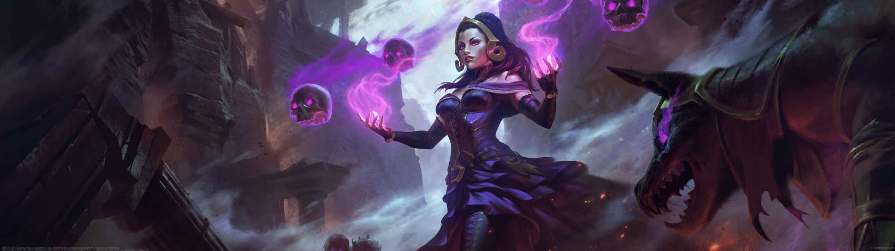 SMITE X MTG Liliana Vess ultralarge fond d'cran