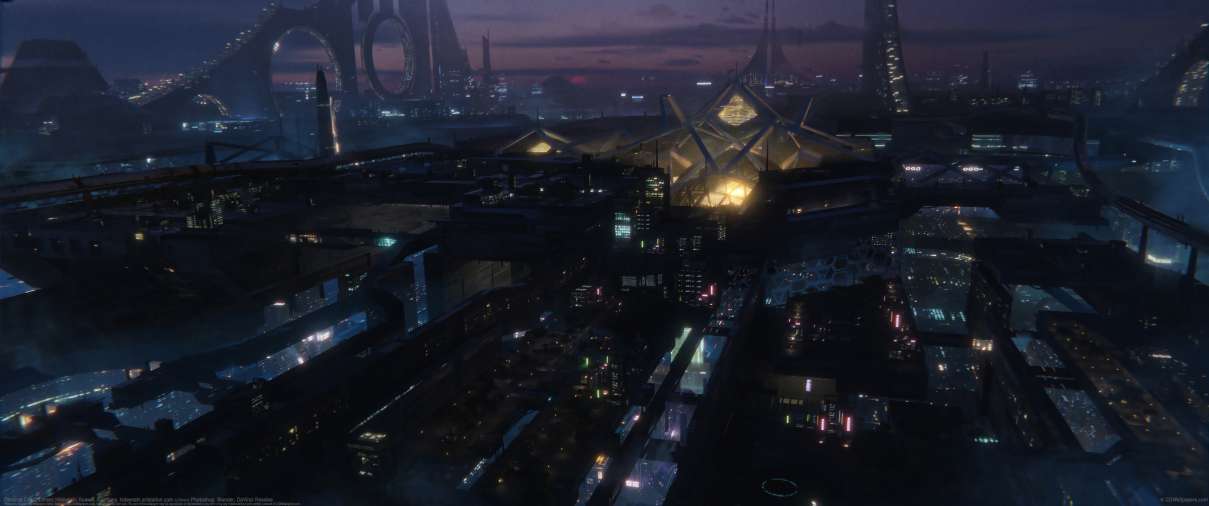 Omicron City ultralarge fond d'cran