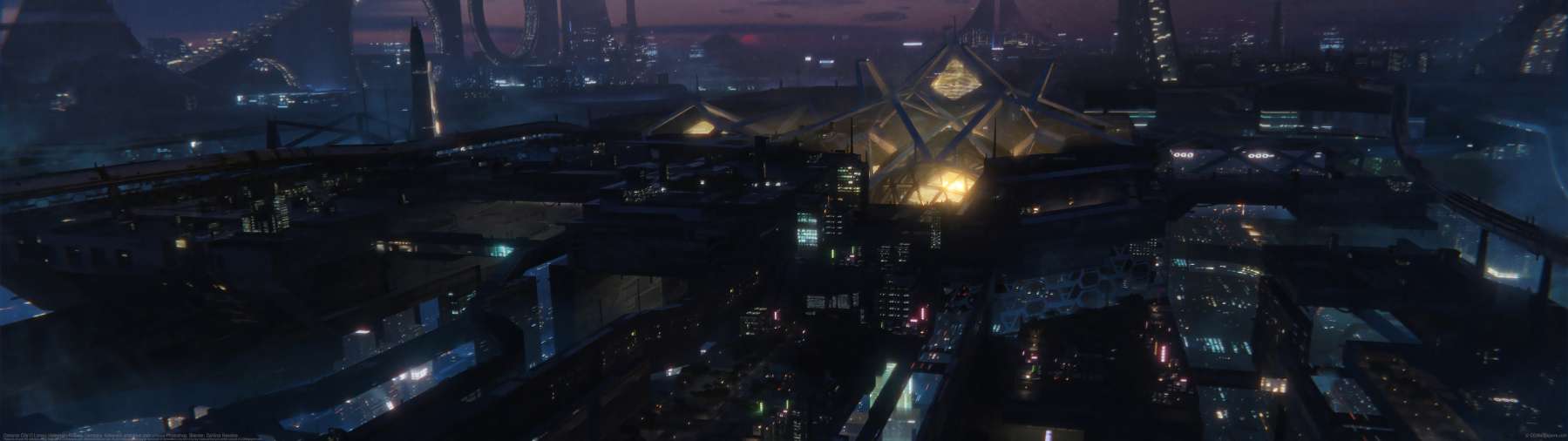 Omicron City ultralarge fond d'cran