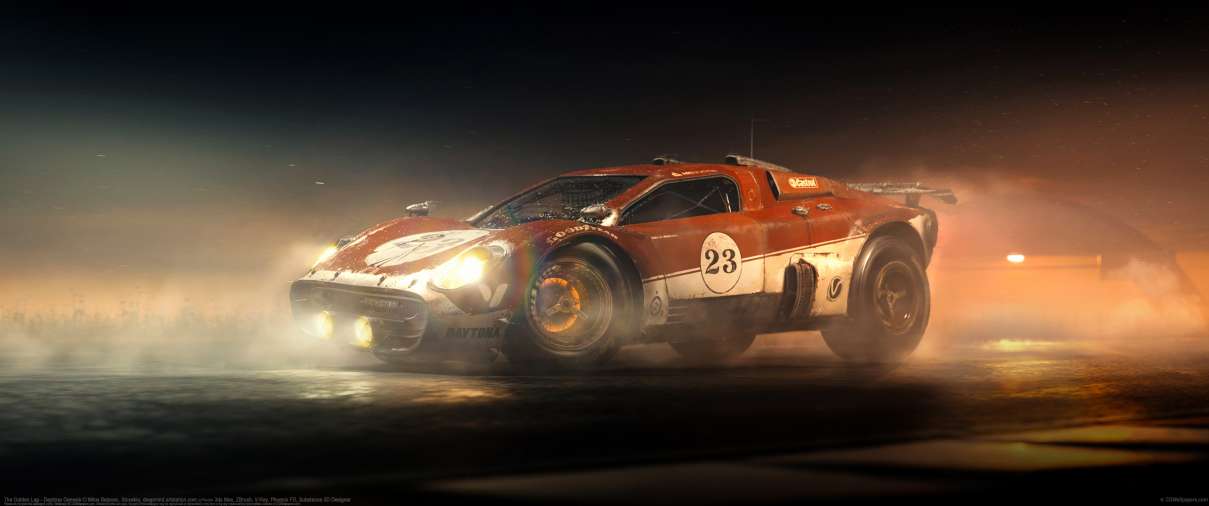 The Golden Lap - Daytona Genesis ultralarge fond d'cran