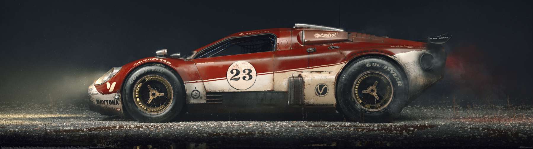 The Golden Lap - Daytona Genesis 2 ultralarge fond d'cran