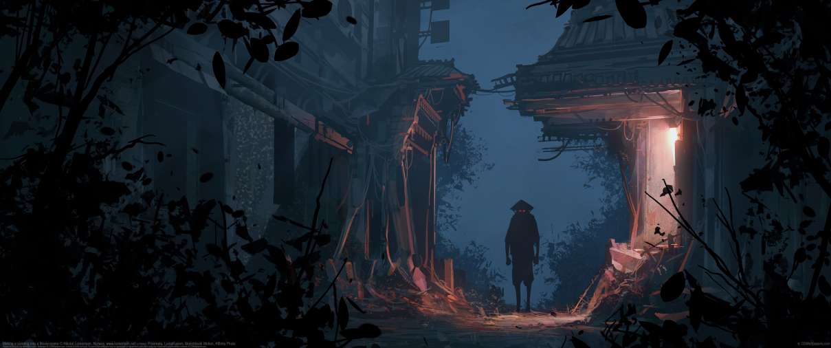 Making a painting into a Movie-scene ultralarge fond d'cran