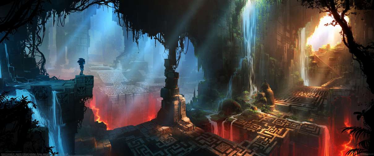 Sonic 2 concept art - labyrinth ultralarge fond d'cran