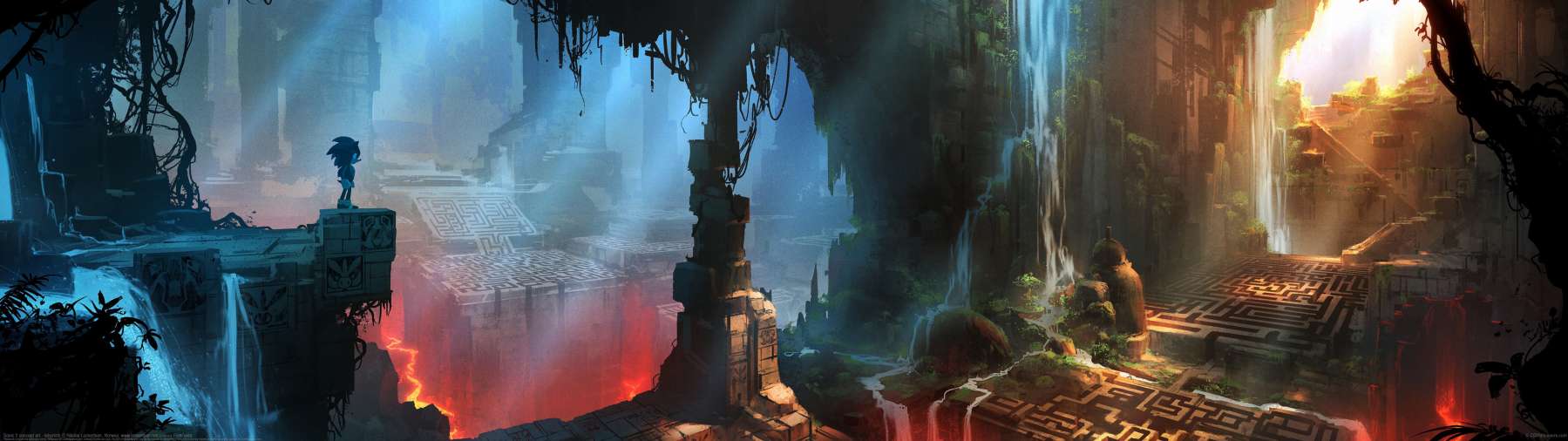 Sonic 2 concept art - labyrinth ultralarge fond d'cran
