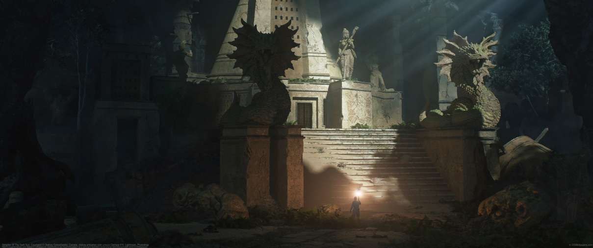 Temples Of The Dark Sun: Courtyard ultralarge fond d'cran