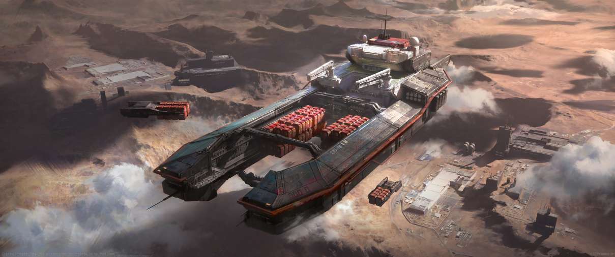 Cargo ship ultralarge fond d'cran
