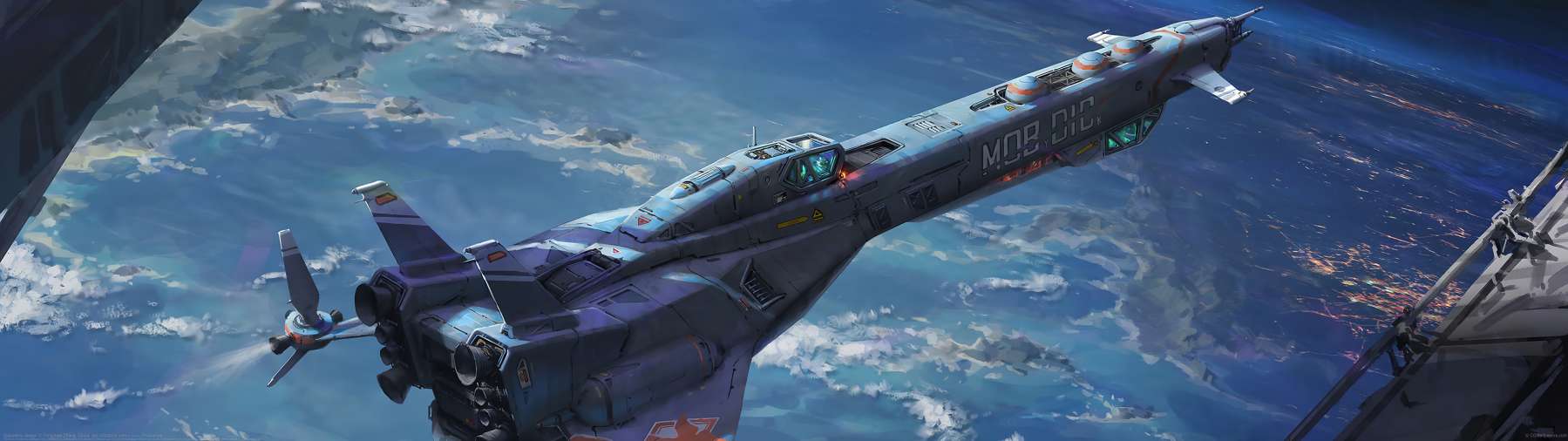 Spaceship design ultralarge fond d'cran