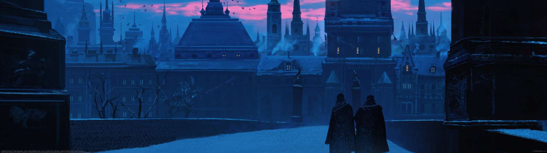Castles at dusk ultralarge fond d'�cran