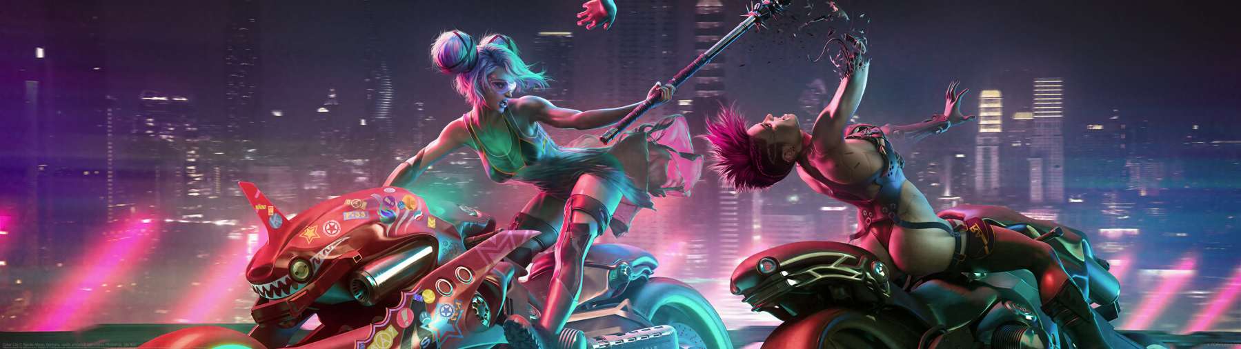 Cyber City ultralarge fond d'�cran