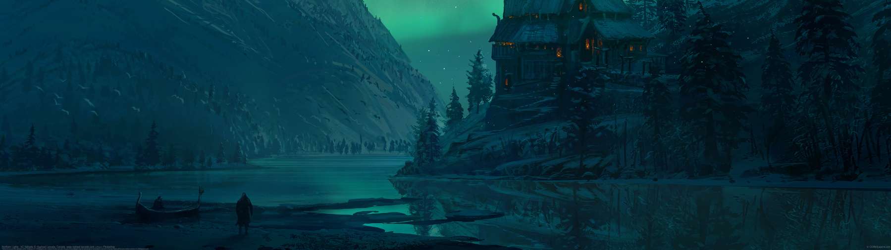Northern Lights : AC Valhalla ultralarge fond d'cran